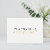 Will You Be My Maid of Honor beroemd gemaakt door  Kaart (Staand voorkant)