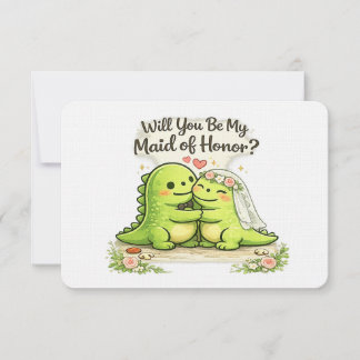 Will you be my maid of honor bridal party proposal kaart