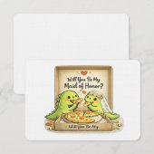 Will you be my maid of honor bridal party proposal kaart (Voorkant / Achterkant)