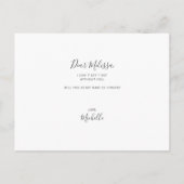 Will You Be My Maid of Honor Eenvoudige foto Uitnodiging Briefkaart (Achterkant)