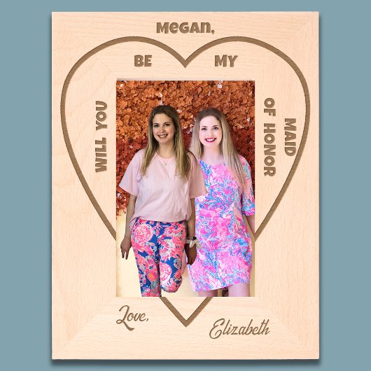 Will You Be My Maid of Honor Frame Gegraveerde Lijstjes