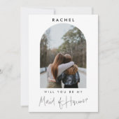 Will you be my Maid of Honour Minimalist Photo UK  (Voorkant)