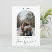 Will you be my Maid of Honour Minimalist Photo UK  (Staand voorkant)