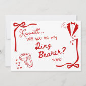 Will you be my Ring Bearer Card Invitation Kaart (Voorkant)