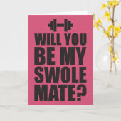 Will You Be My Swole Mate? Kaart (Gele Bloem)