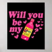 Will You Be My Valentina Salsa Meme Mexican Valent Poster (Voorkant)