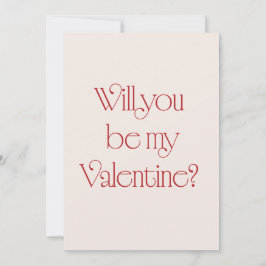 Will You Be My Valentine? Minimal Card Kaart