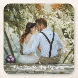 Will You Be My Valentine Photo Kartonnen Onderzetters