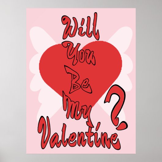 Will You Be My Valentine? Poster (Voorkant)