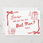Will you be our Best Man Card Invitation Kaart (Voorkant)