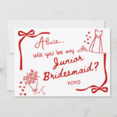 Will you be our Junior Bridesmaid Card Invitation Kaart (Voorkant)