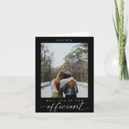 Will you be our Officiant Minimal Photo Modern