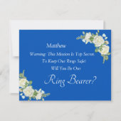 Will You Be Our Ring Bearer?  Cobalt Blue & White  (Voorkant)