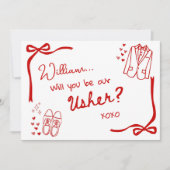 Will you be our Usher Card Invitation Kaart (Voorkant)