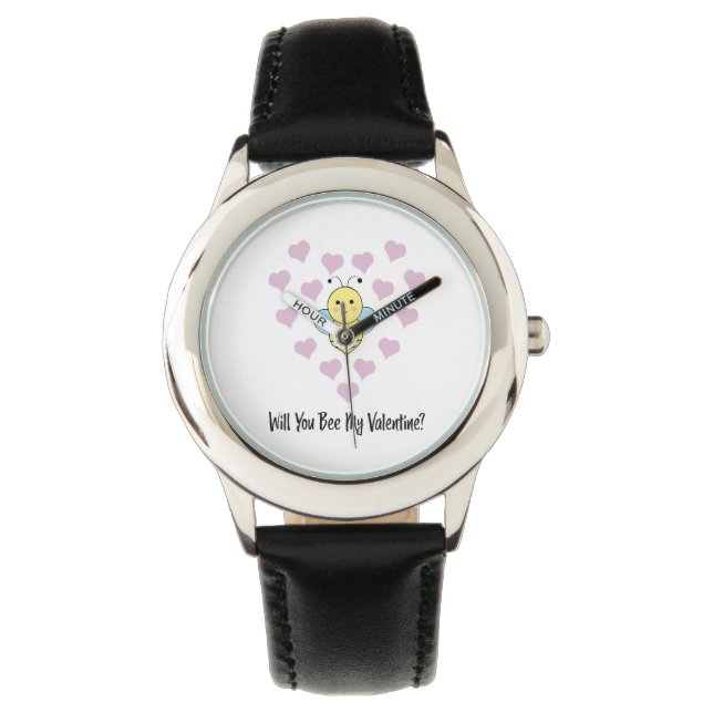 Will You Bee My Valentine Horloge (Voorkant)
