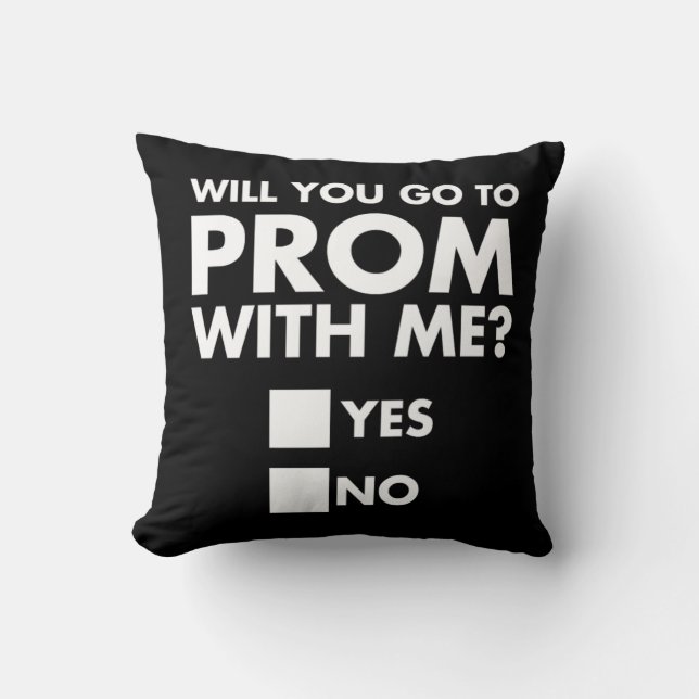 Will You Go To Prom With Me Promposal Print Kussen (Voorkant)