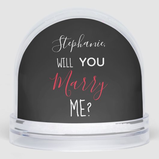 Will You Marry Me CUSTOM Photo Marriage Proposal  Sneeuwbol (Voorkant)