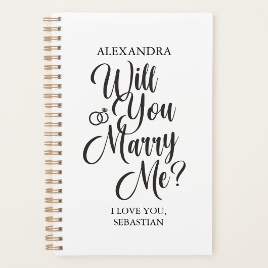 “Will You Marry Me?” Custom Wedding Planner (Voorkant)