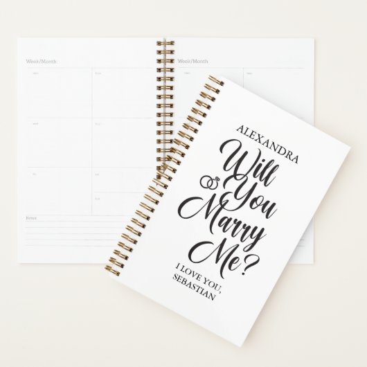 “Will You Marry Me?” Custom Wedding Planner (Display)