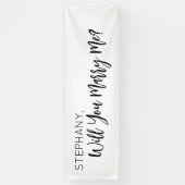 Will you Marry Me Proposal Sign banner backdrop (Verticaal)