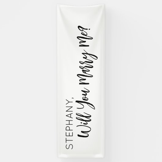 Will you Marry Me Proposal Sign banner backdrop (Verticaal)