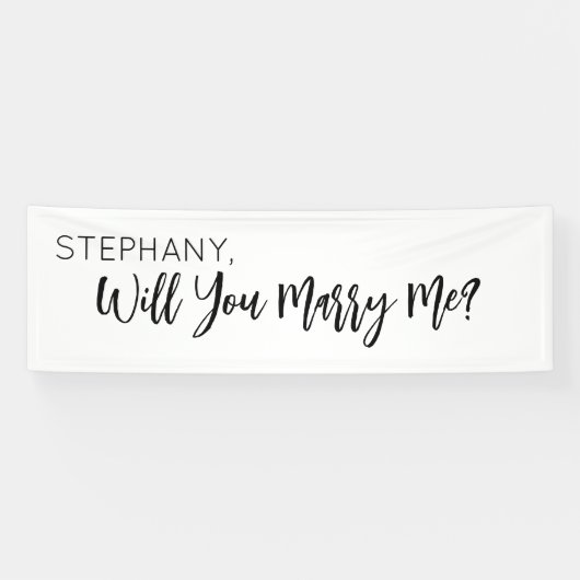 Will you Marry Me Proposal Sign banner backdrop (Horizontaal)
