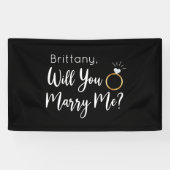 Will you Marry Me Proposal Sign banner backdrop (Horizontaal)