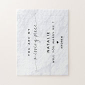 Will You Marry Me Proposal Simple Clean White Legpuzzel (Verticaal)