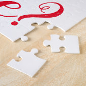 "Will You Marry me?" Red n White engagement Puzzle Legpuzzel (Zijkant)