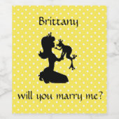 Will You Marry Me Wijn Etiket (Enkel label)