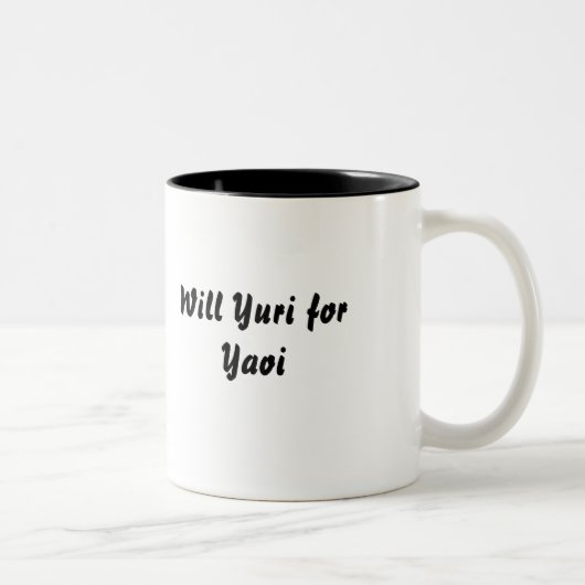 Will Yuri voor Yaoi Tweekleurige Koffiemok (Rechts)