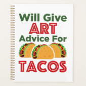 Will zal kunstadvies geven aan Tacos Artist Teache Planner (Voorkant)