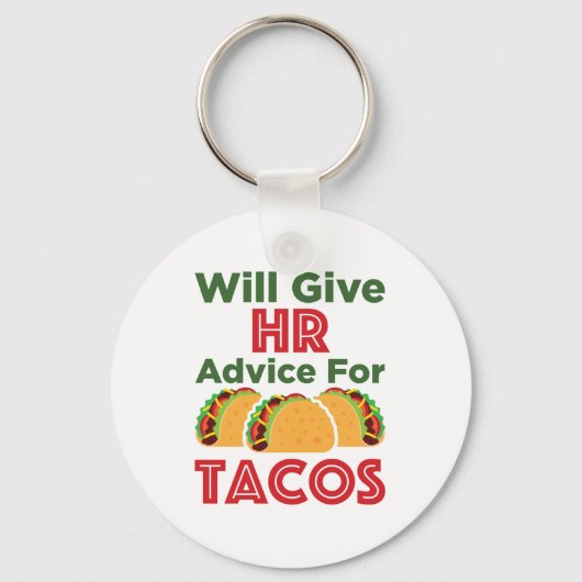 Will zal u adviseren over Tacos Human Resources Sleutelhanger (Voorkant)