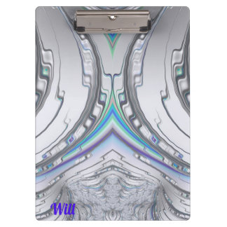 WILL ~ Zilver Grijs Blauw Groen ontwerp origineel Klembord