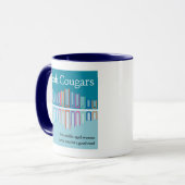 Willa Cather Quote Mok Square Book Cougars logo (Voorkant links)