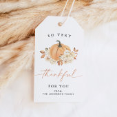 WILLA dankbaar voor je pompoen Thanksgiving Cadeaulabel