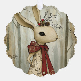 Willa the Rabbit | Woodland Whimsy  Ornament Kaart