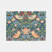 Willam Morris aardbeiendief,  vogels Fleece Deken (Voorkant (Horizontaal))