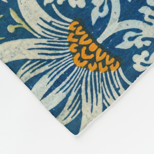 Willam Morris aardbeiendief,  vogels Fleece Deken (Hoek)