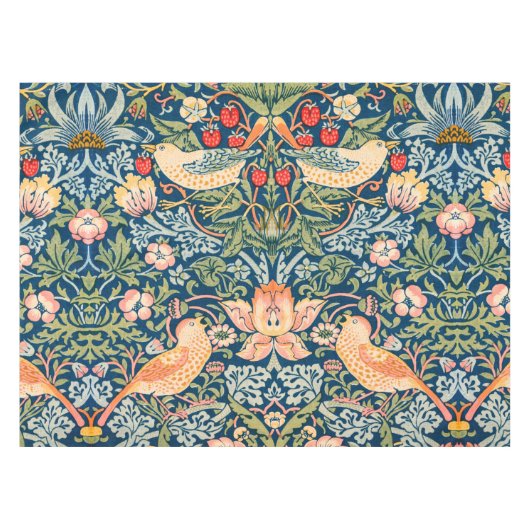 Willam Morris aardbeiendief,  vogels     Tafelkleed (Voorkant (Horizontaal))