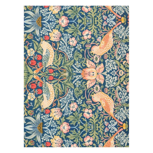 Willam Morris aardbeiendief,  vogels     Tafelkleed (Voorkant)