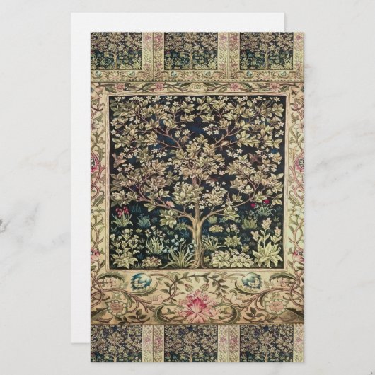 Willam Morris mooie design en creaties, Vint Briefpapier (Voorkant / Achterkant)