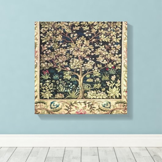 Willam Morris mooie design en creaties, Vint Canvas Afdruk (Insitu (Houten vloer))