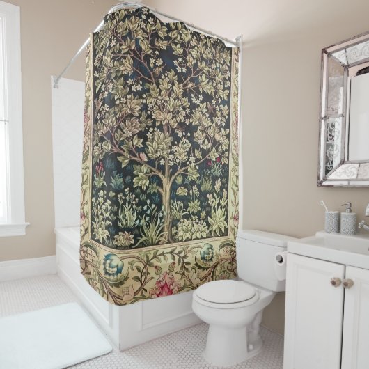 Willam Morris mooie design en creaties, Vint Douchegordijn (In situ)