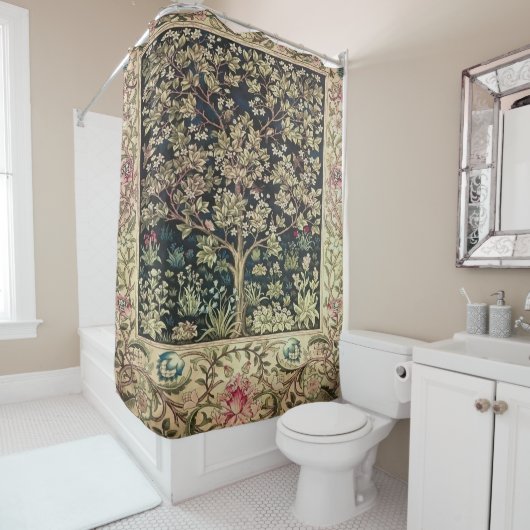 Willam Morris mooie design en creaties, Vint Douchegordijn (In situ)