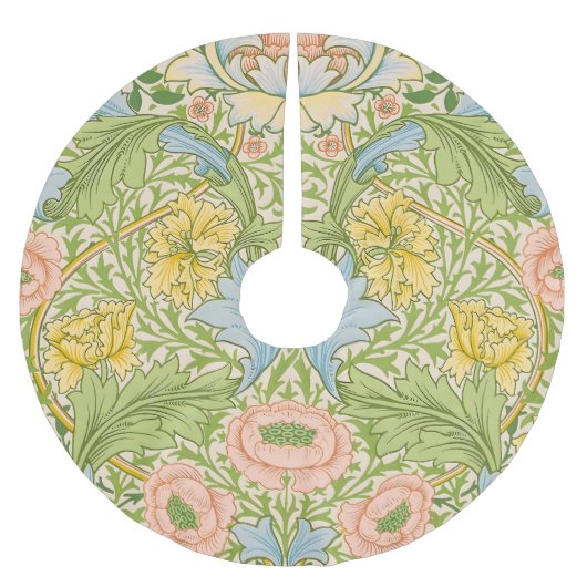 Willam Morris Myrtle Garden Floral Classic Kerstboom Rok (Voorkant)