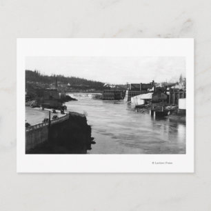 Willamette Herfsten en Paper Mills Oregon City Briefkaart