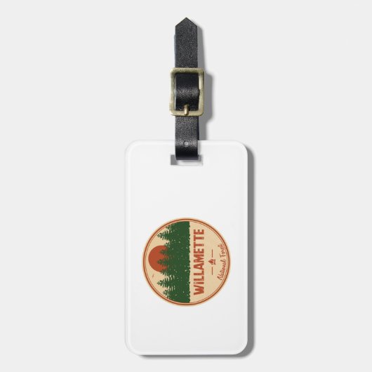 Willamette National Forest Bagagelabel (Voorkant verticaal)