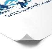 Willamette P Oregon Skigebied Skiën Skiloper Poster (Hoek)