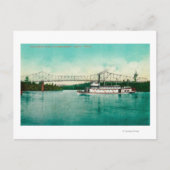 Willamette River and Steel Bridge in Albany Briefkaart (Voorkant)